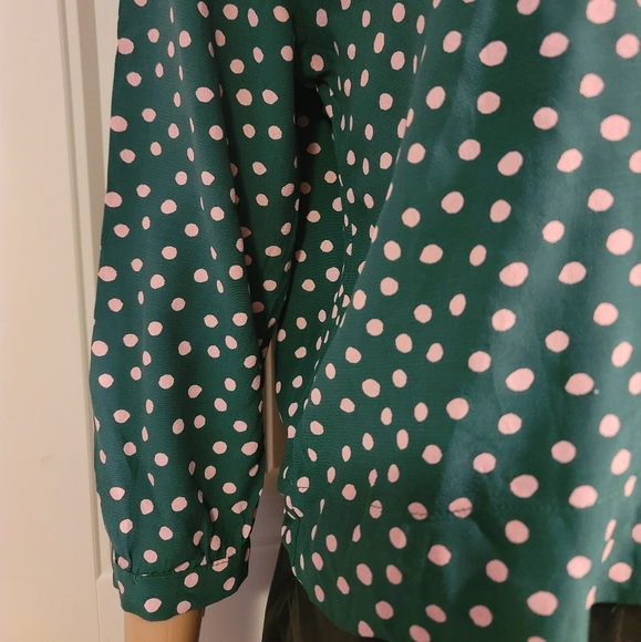 Topshop Polkadot Formal Blouse - Picture 3 of 5
